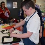 Picture of a pupil making a print