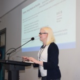 Picture of a member of RNIB during their presentation at the conference