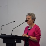 Picture of Pauline Leeson , CBE Chief Executive of Commissioner for Children and Young People speaking at the conference