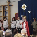 photograph of pupils performing at the Christmas Carol Service and Nativity Play