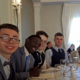 Picture of pupils at their dinner table