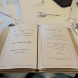 Picture of the formal meal menu