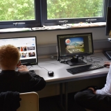 Picture of students editing their  pictures in PhotoShop