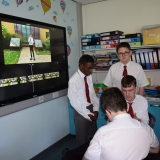 Picture of students editing their stop motion video