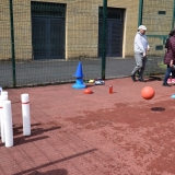 Picture of a pupil bowling