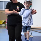 Photograph of a pupil at the circus skills workshop