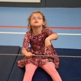 Photograph of a pupil at the circus skills workshop