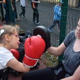 Photograph of a pupil  learning how to box