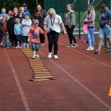 Photograph of a pupil on the mini assault course