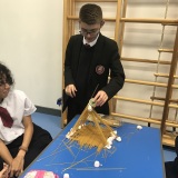 Photograph of pupils bridge building