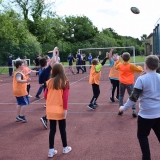 Photograph of pupils  during a game of rugby