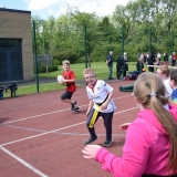 Photograph of pupils during a game of rugby