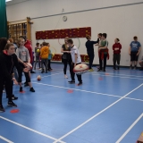 Picture of pupil target shooting with a rugby ball