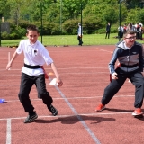 Photograph of pupils during a game of tag rugby